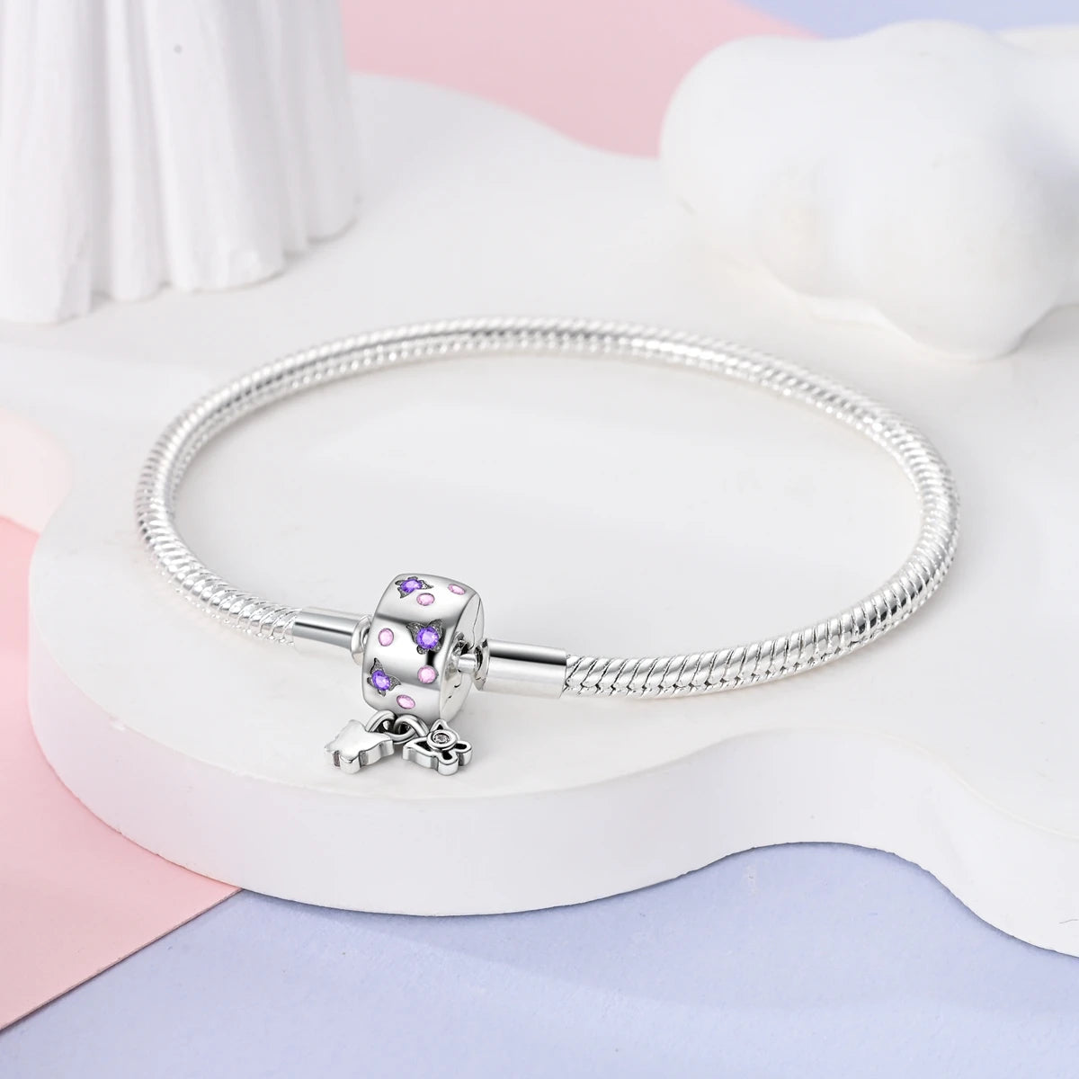 Armband versilbert Butterfly