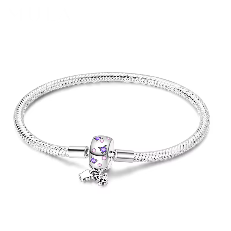 Armband versilbert Butterfly