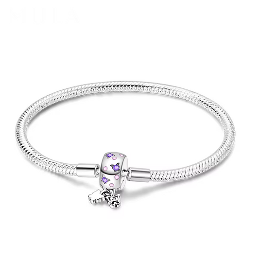 Armband versilbert Butterfly